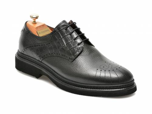 Pantofi LE COLONEL negri - 61722 - din piele naturala