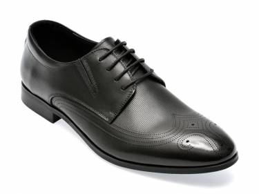 Pantofi negri - 71364 - din piele naturala