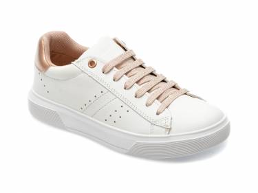 Pantofi GEOX albi - J25GCA - din piele naturala