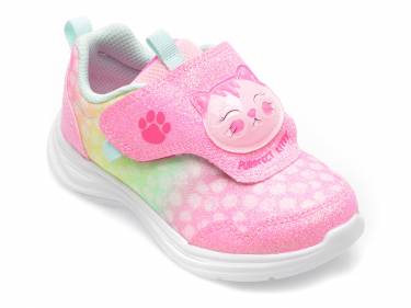 Pantofi SKECHERS roz - GLIMMER KICKS-SKEC - din piele ecologica