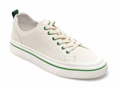 Pantofi albi - 39570 - din piele naturala
