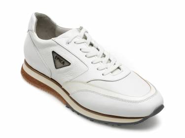 Pantofi EPICA albi - 3476 - din piele naturala