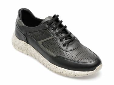 Pantofi negri - EF412 - din piele naturala