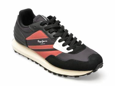 Pantofi PEPE JEANS negri - MS30987 - din material textil