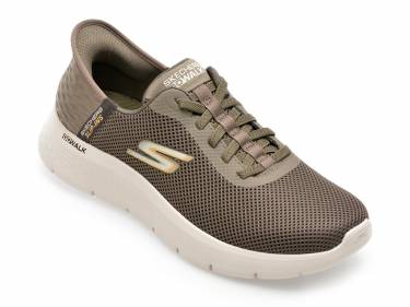 Pantofi SKECHERS maro - GO WALK FLEX - din material textil