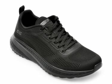 Pantofi SKECHERS negri - BOBS SQUAD CHAOS-PRI - din material textil