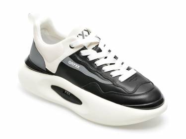 Pantofi sport GRYXX negri - 22009 - din piele natura si piele ecologica