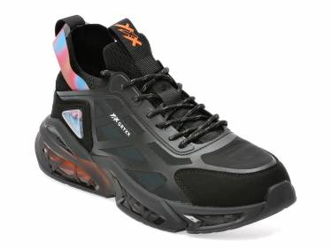Pantofi sport GRYXX negri - A127 - din material textil si piele ecologica