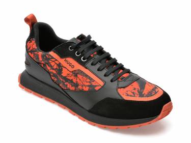 Pantofi sport HUGO BOSS portocalii - 318 - din material textil si piele ecologica