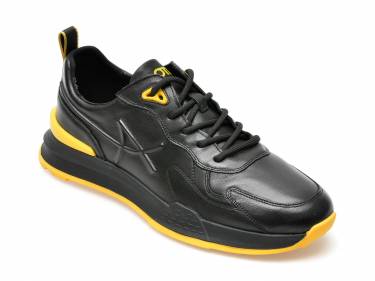 Pantofi sport negri - CJ22004 - din piele naturala