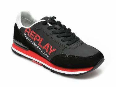 Pantofi sport REPLAY negri - MS6848S - din piele ecologica