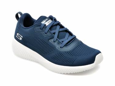 Pantofi sport SKECHERS bleumarin - SKECHERS SQUAD - din material textil