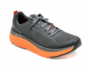 Pantofi sport SKECHERS gri - MAX CUSHIONING DELTA - din material textil