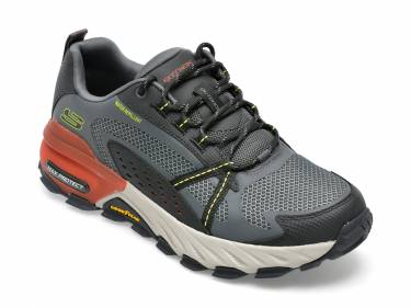 Pantofi sport SKECHERS gri - MAX PROTECT - din material textil
