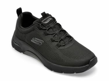 Pantofi sport SKECHERS negri - SKECH-AIR ARCH FIT - din material textil