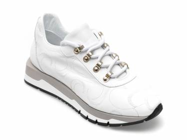 Pantofi EPICA albi - 542329 - din piele naturala