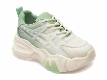 Pantofi FLAVIA PASSINI albi - 8301 - din material textil si piele naturala
