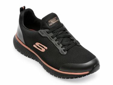 Pantofi SKECHERS negri - SQUAD SR - din material textil