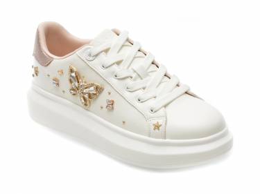 Pantofi sport ALDO albi - GWAOSSI100 - din piele ecologica