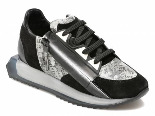Pantofi sport EPICA negri - 054NY13 - din piele naturala