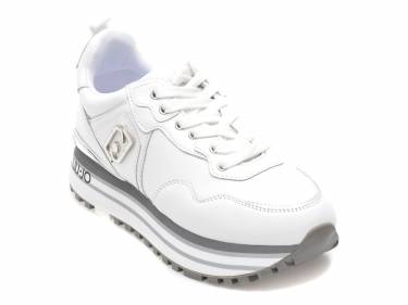 Pantofi sport LIU JO albi - MAXWO01 - din piele naturala