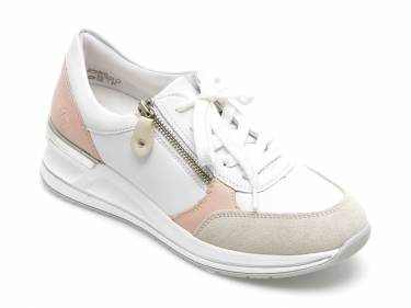 Pantofi sport REMONTE albi - D3211 - din piele naturala