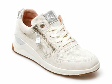 Pantofi sport SALAMANDER albi - 34501 - din piele naturala