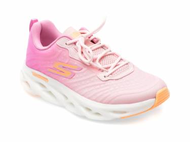 Pantofi sport SKECHERS roz - GO RUN SWIRL TECH SPEED - din material textil
