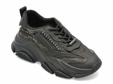 Pantofi Steve Madden negri - POSSESI - din piele ecologica