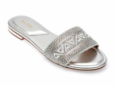 Papuci ALDO argintii - GHALIA040 - din material textil