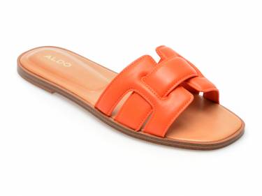 Papuci ALDO portocalii - ELENAA820 - din piele naturala