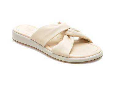 Papuci FLAVIA PASSINI albi - HY906 - din piele naturala