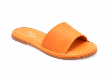 Papuci FLAVIA PASSINI portocalii - 232305 - din piele naturala
