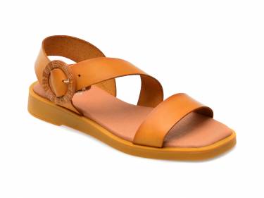 Sandale IMAGE galbene - ANGELIN - din piele naturala