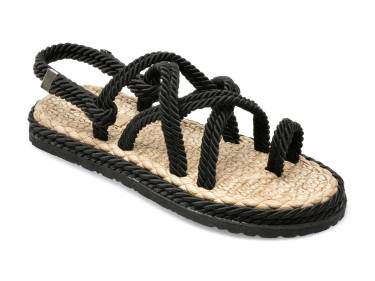 Sandale IMAGE negre - 20221 - din material textil