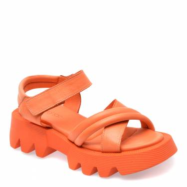 Sandale GRYXX portocalii - 13103 - din piele naturala