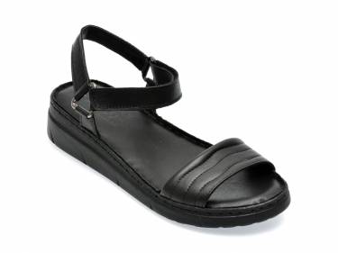 Sandale PASS COLLECTION negre - 808 - din piele naturala