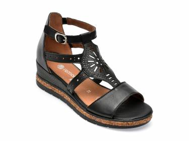 Sandale REMONTE negre - D3053 - din piele naturala