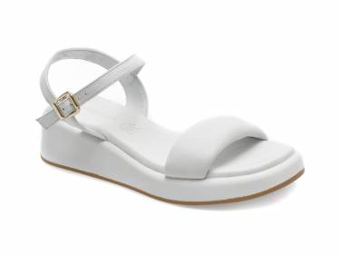 Sandale SALAMANDER albe - 54901 - din piele naturala