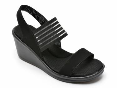 Sandale SKECHERS negre - RUMBLERS - din piele ecologica