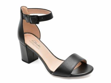Sandale CLARKS negre - DEVA MAE 01-N - din piele naturala