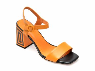 Sandale FLAVIA PASSINI portocalii - 49501L - din piele naturala